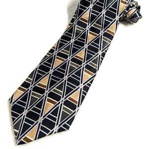 Vintage Men's Van Heusen 100% Silk Tie Abstract Diamond Pattern